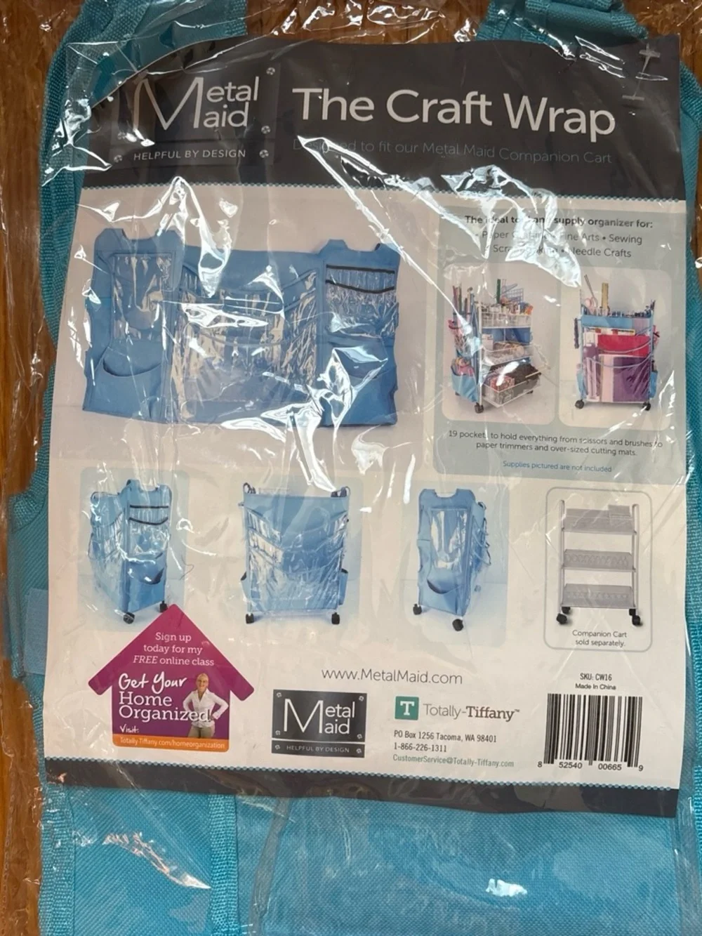 Totally Tiffany The Craft Wrap Organizer by MetalMaid - Turquoise